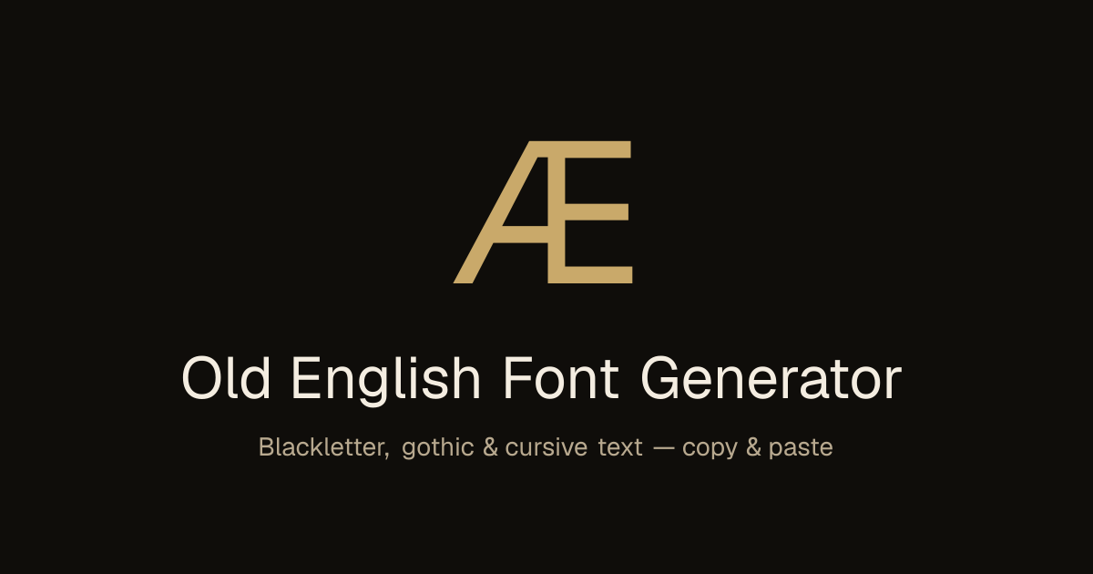 Different Fonts – A–Z and 0–9 in 40+ Unicode Styles | Old English Font ...